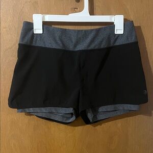MPG Women's Black and Gray Athletic Shorts